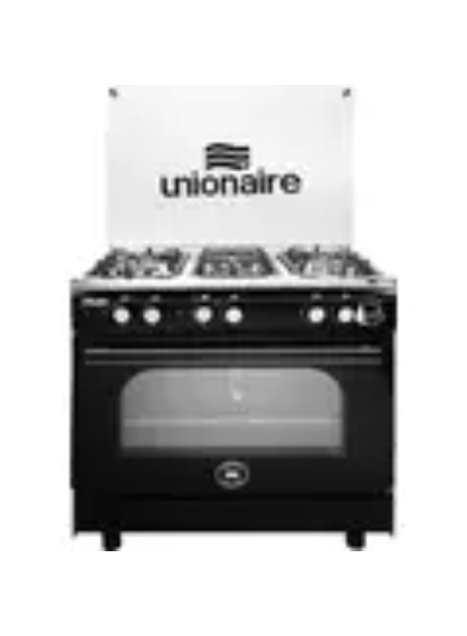 Unionaire Gas Cooker, 5 Burners, Black Stainless Steel Top, 60 x 80 cm, Oven and Grill Safety, 2 Switches for Oven and Grill, C68SB-GC-447-ISF - Image 2
