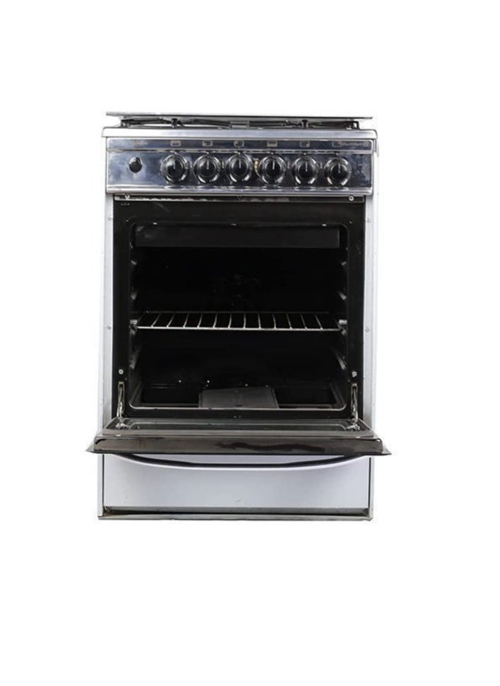 TECNOGAS - Techno Gas stove, 4 full stainless burners, 2 switches for the oven and grill, with an internal oven lamp, size 55/55 - Image 1