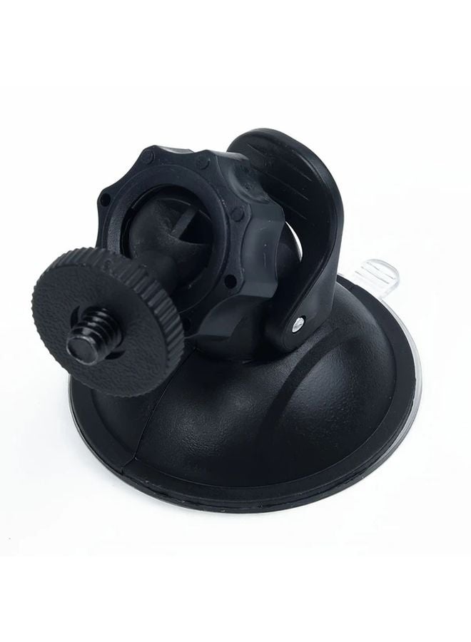 Black ABS Car Dash Camera Suction Cup Mount Adjustable Tilt Head For Most Vehicles - Image 1