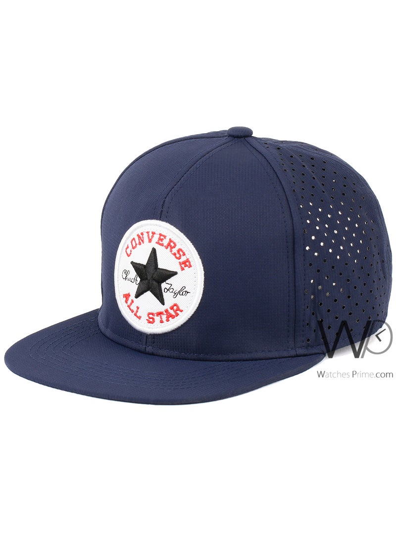 CONVERSE Converse All Star Snapback hip hop Cap Navy Blue Color Cotton Hat For Men  - Image 1