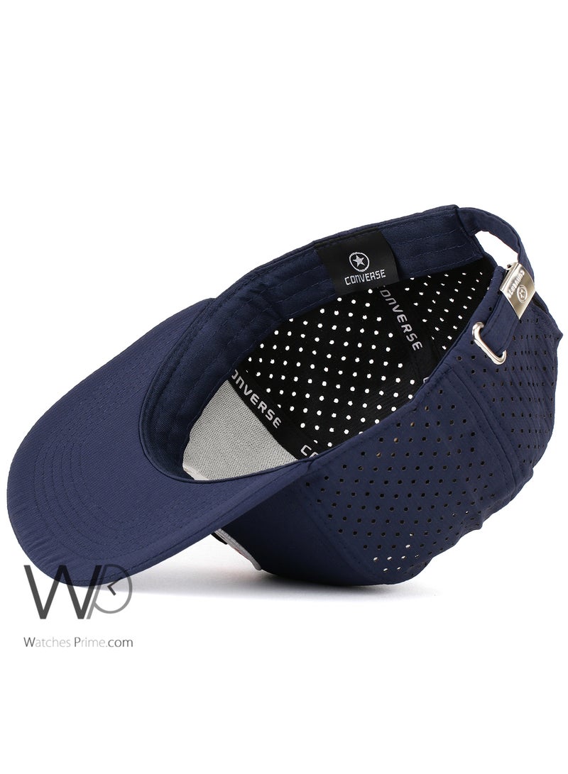 CONVERSE Converse All Star Snapback hip hop Cap Navy Blue Color Cotton Hat For Men  - Image 4