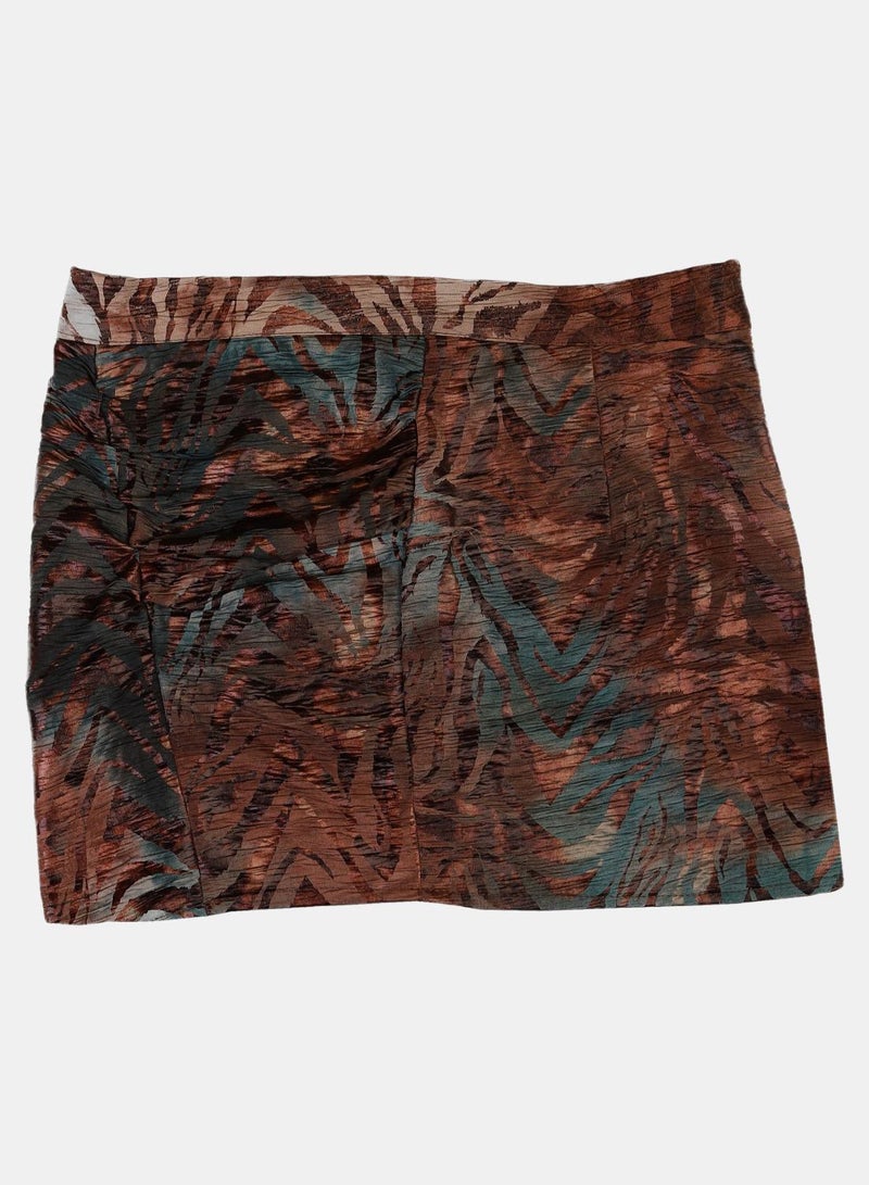 FOREVER 21 Textured Jacquard Abstract Floral Mini Skirt - Image 1