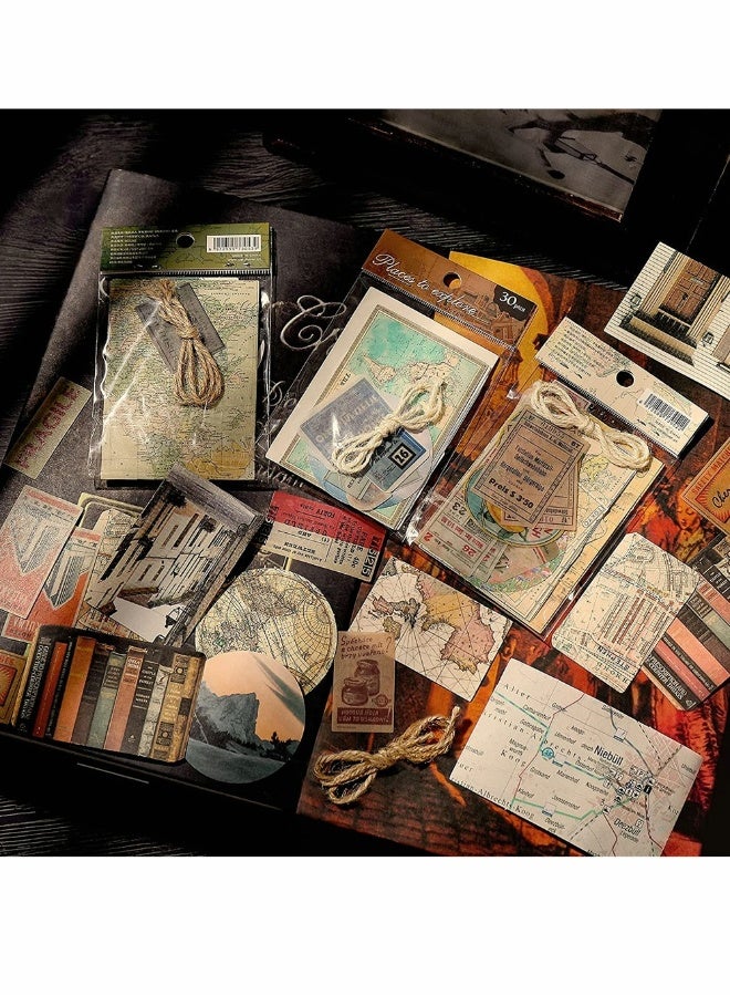 Journal Stickers Vintage Scrapbook Stickers 120 Piece Antique Stickers Parchment Old Retro Scrapbooking Paper for Art Journaling DIY Crafts Bullet Journals Planners Scrapbooking Supplies - Image 3