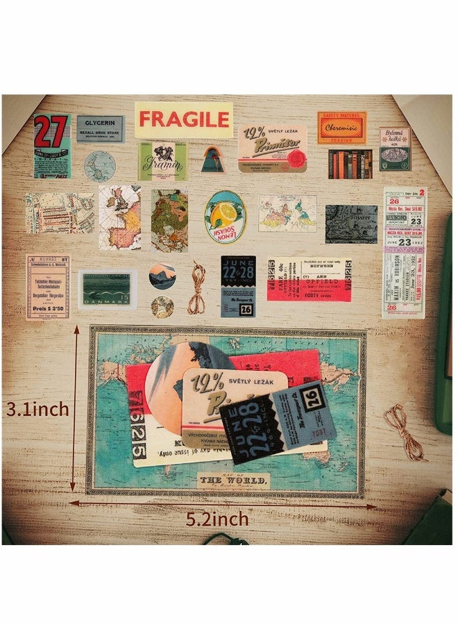 Journal Stickers Vintage Scrapbook Stickers 120 Piece Antique Stickers Parchment Old Retro Scrapbooking Paper for Art Journaling DIY Crafts Bullet Journals Planners Scrapbooking Supplies - Image 2