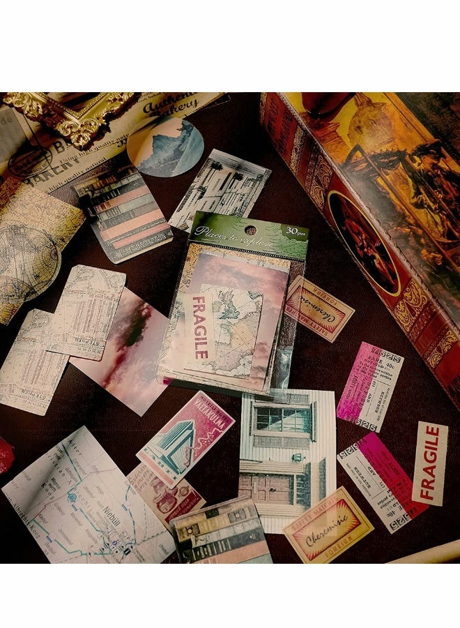 Journal Stickers Vintage Scrapbook Stickers 120 Piece Antique Stickers Parchment Old Retro Scrapbooking Paper for Art Journaling DIY Crafts Bullet Journals Planners Scrapbooking Supplies - Image 4