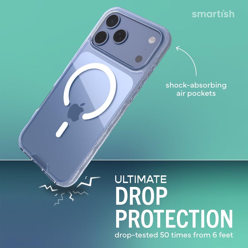 SmartishÂ® iPhone 17 Pro Max MagSafe Clear Case - Gripmunk Magnetic Slim Case [Lightweight + Protective] Anti-Yellowing Thin Grip Clear Cover for Apple iPhone 17 Pro Max - Clearly Clear - Image 2