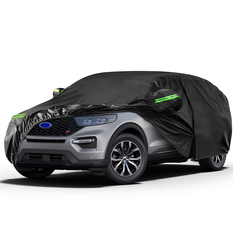 Sportuli Waterproof Car Cover for 2011-2025 Ford Explorer, 6 Layers All Weather Explorer Car Covers with Zipper Door for Snow Rain Dust Hail Protection - Image 1
