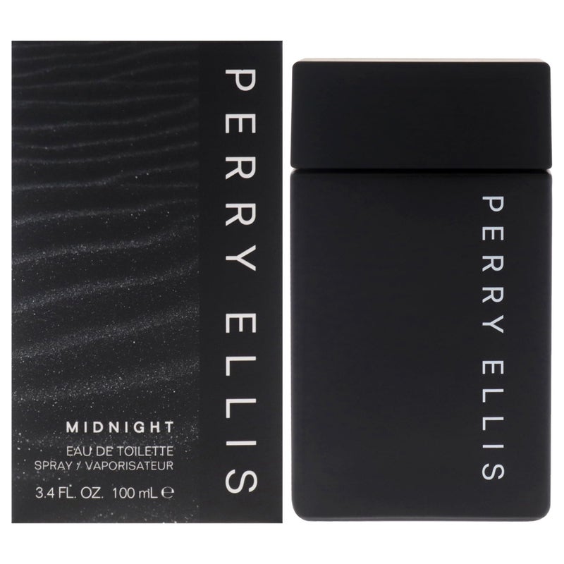Perry Ellis Midnight Eau De Toilette Spray for Men - Mens Cologne, Long Lasting Perfume, EDT, Fragrance with Notes of Warm Woods, Cinnamon & Amber - 3.4 fl oz (100 mL) - Image 1
