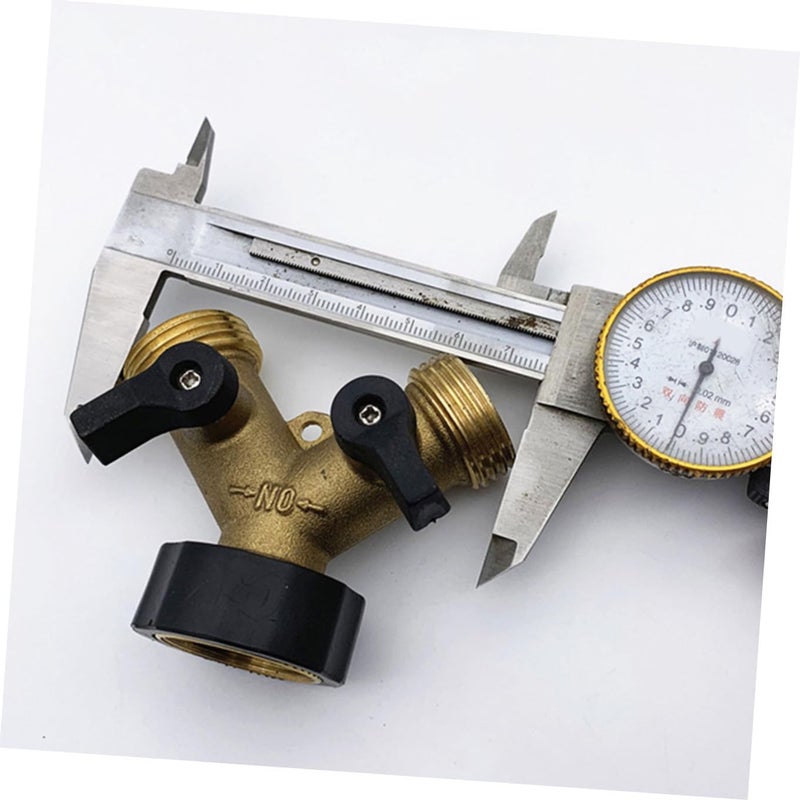 SHOWERORO Brass Garden 2-way Splitter Connector with Shut-off Valves, 3/4 Inch Y- for Outdoor Watering and Car Washing - Image 4