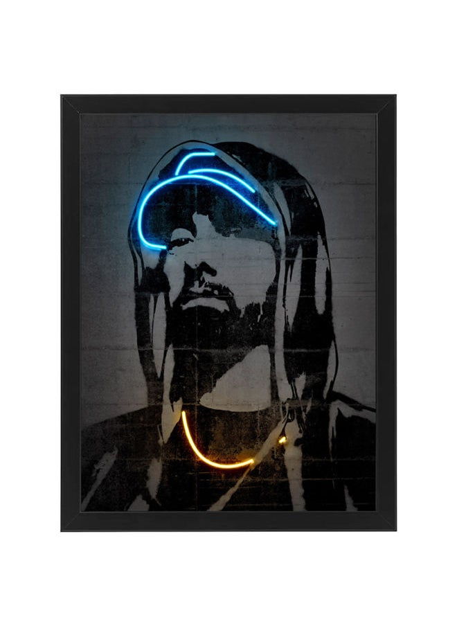 Boomah Accessories Eminem Neon Printed Poster With Frame 30x40 cm 