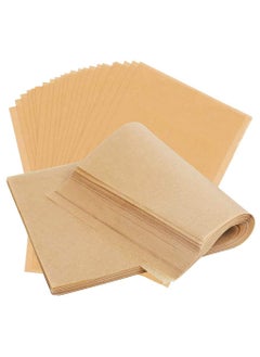 sokany 100 PCS Parchment Paper Baking Sheets, Precut Non-stick and Unbleached, Will Not Curl or Burn, Non-toxic and Comes in Convenient Packaging, 30cm*40cm (Brown)  - Image 1