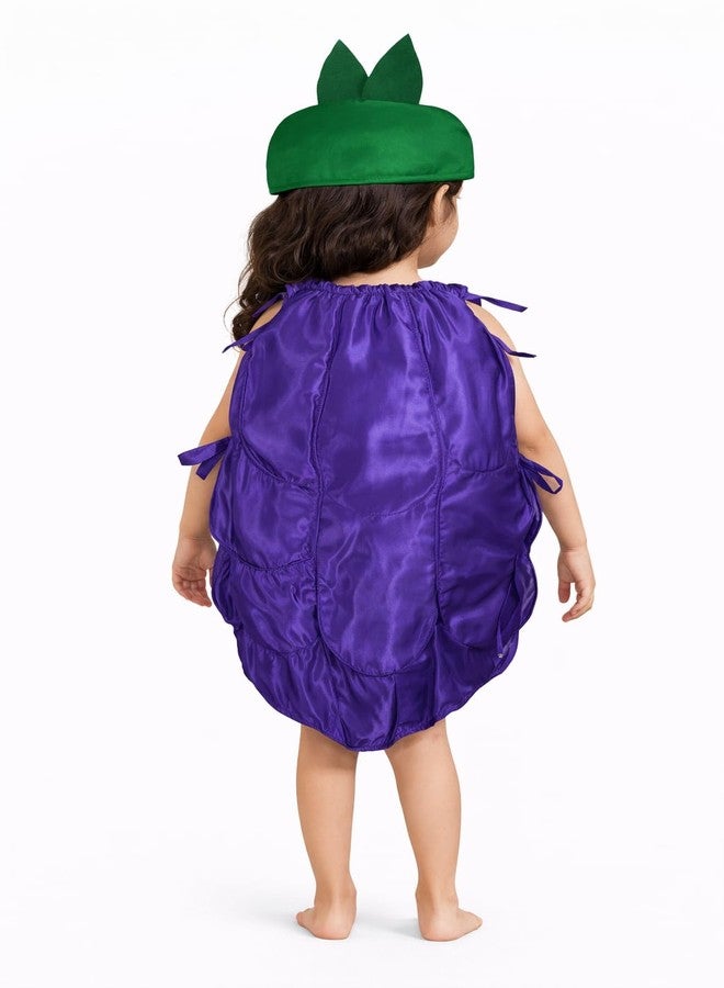 Nic Fruit And Vegetable Fancy Dress Costume For Kids | Fruit Shape Cutout For Childs | Healthy Fruits Dress (Jumpsuit Not Include) (Grapes, 5-6 Years) - Image 2