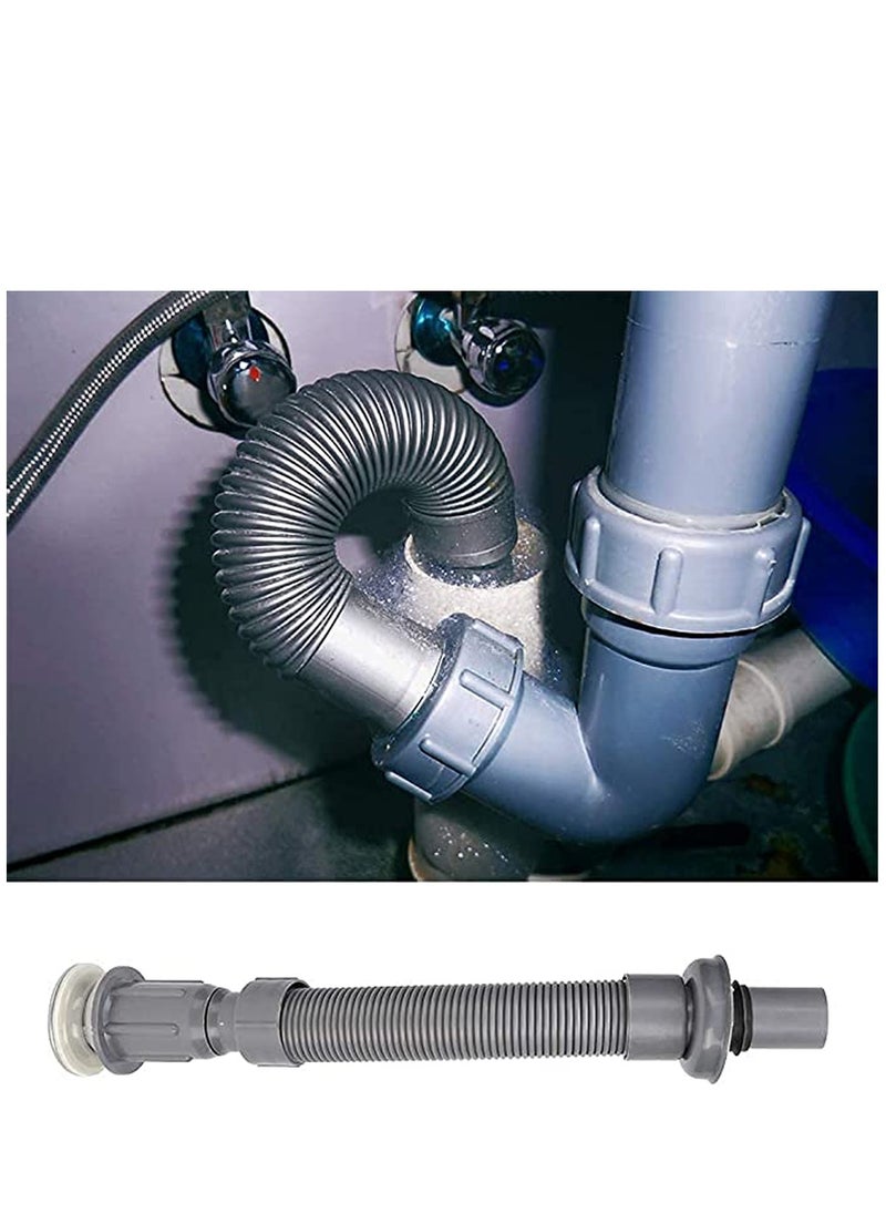 Generic - Expandable Sink Drain Pipe, Bathroom and Kitchen Sink Drain Pipe, 15-31 Inch Universal Sink Pipe, Bathroom Washbasin Kitchen Sink Drain Pipe Assembly - Image 1