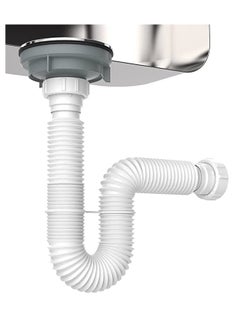 Expandable Sink Drain Pipe, Bathroom and Kitchen Sink Drain Pipe, 15-31 Inch Universal Sink Pipe, Bathroom Washbasin Kitchen Sink Drain Pipe Assembly