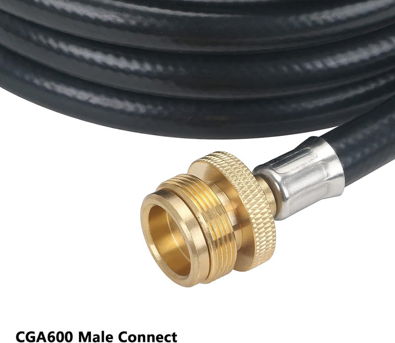 ATTKE Propane Hose Adapter 1lb to 20lb with Gauge, 8FT Propane Tank Grill Adapter Converter for Weber Q Grill, Mr. Heat Propane Heat, Blackstone 17/22‘’ Griddle, Coleman Camping Stove and More - Image 5