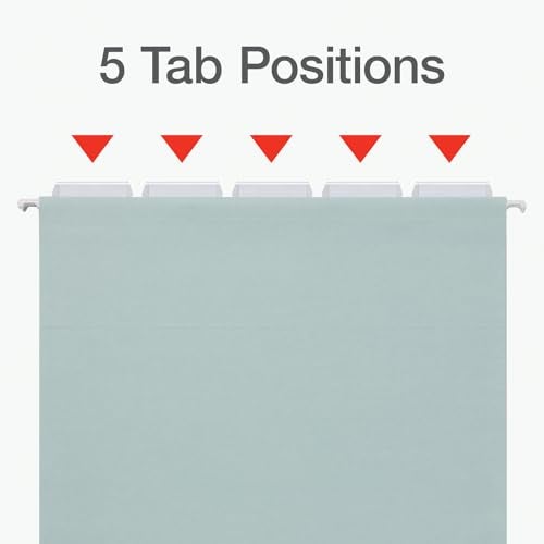 Pendaflex أقلام باندافليكس المعلقة، حجم خطاب، ألوان متنوعة لخزائن الملفات المنزلية والمكتبية، علامات قابلة للتعديل 1/5، 25 قطعة في العلبة (81698) - Image 4