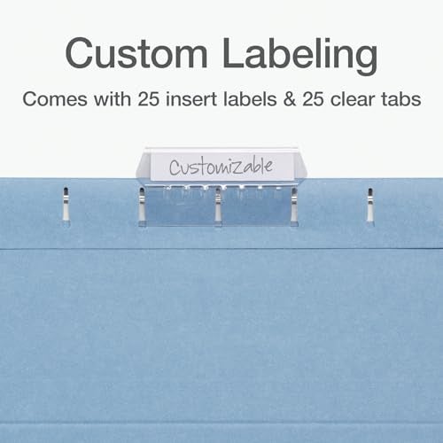 Pendaflex أقلام باندافليكس المعلقة، حجم خطاب، ألوان متنوعة لخزائن الملفات المنزلية والمكتبية، علامات قابلة للتعديل 1/5، 25 قطعة في العلبة (81698) - Image 5