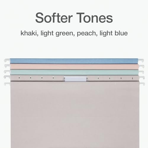 Pendaflex أقلام باندافليكس المعلقة، حجم خطاب، ألوان متنوعة لخزائن الملفات المنزلية والمكتبية، علامات قابلة للتعديل 1/5، 25 قطعة في العلبة (81698) - Image 3