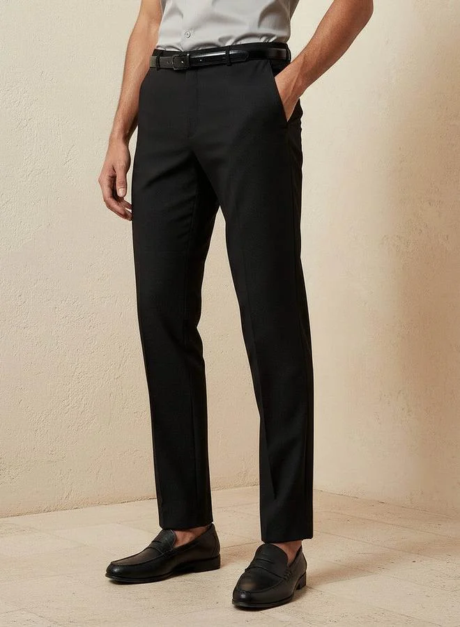 Slim Fit Flexi Waist Formal Trousers