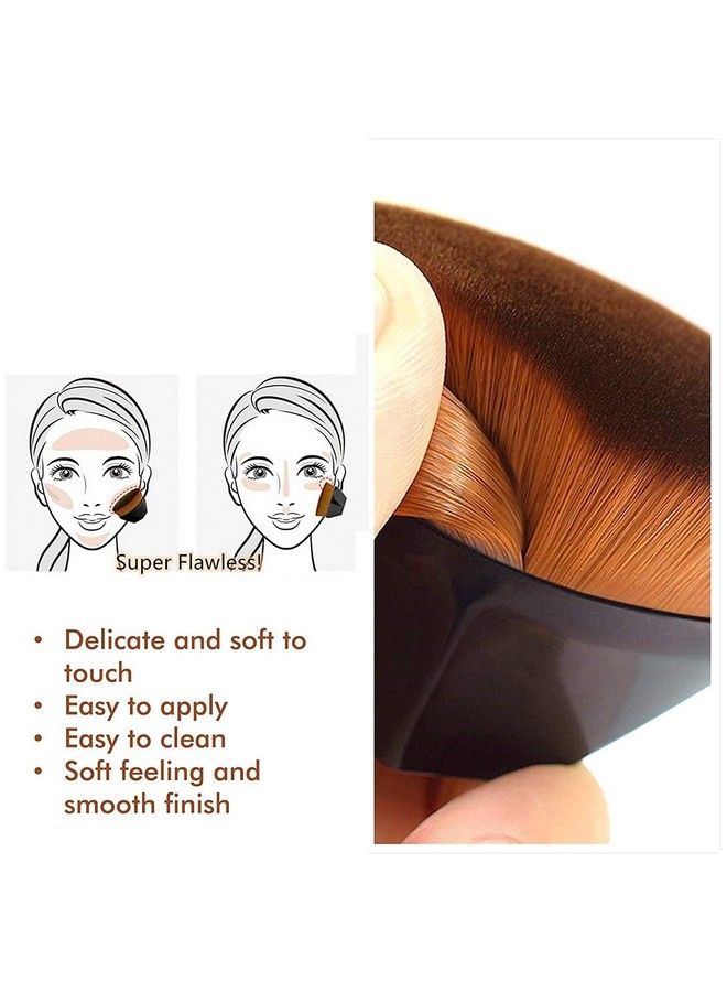 TWIREY Blush Brush For Makeup Foundation Brush For Face Blush Liquid Powder Foundation Blusher Brush For Blending Liquid Compact Powder Brush Cream Or Flawless Powder Cosmetics (Black) - Image 4
