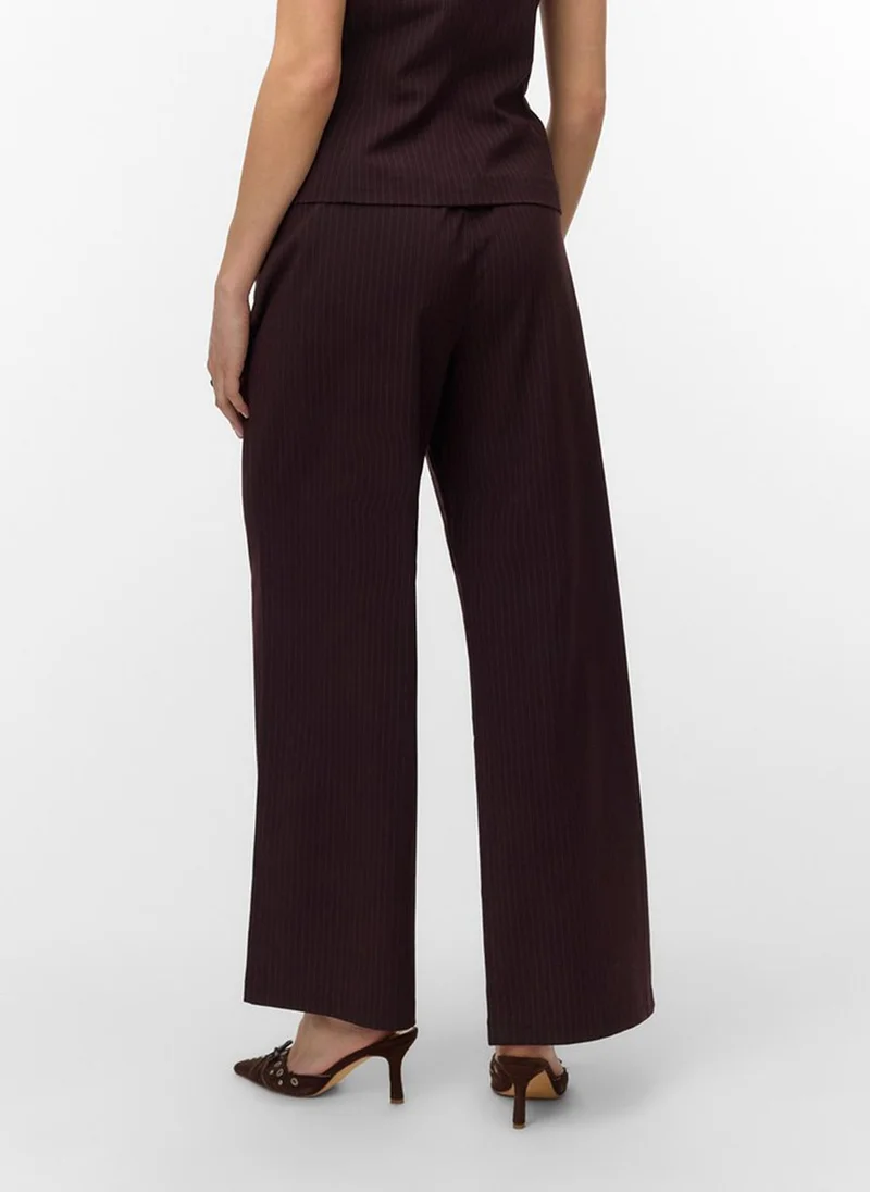 فيرو مودا VMRIVA Mid Waist Pinstripe Straight Pants