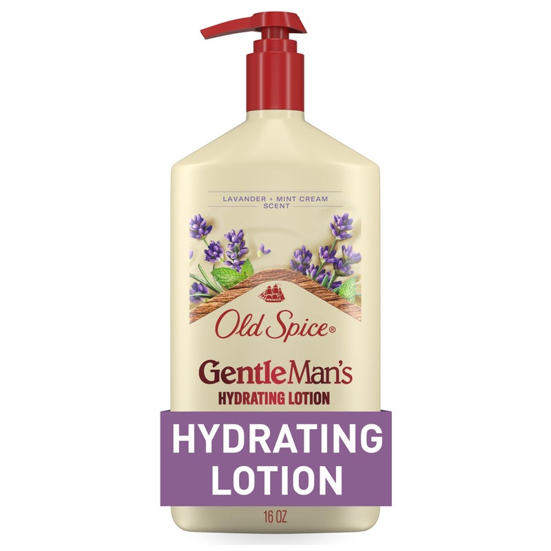 Old Spice لوشن اليدين والوجه والجسم للرجال من أولد سبايس لجميع أنواع البشرة، ترطيب خفيف الوزن على مدار 24 ساعة مع فيتامين ب3، امتصاص فوري، عطر كريم اللافندر والنعناع، 16 أونصة