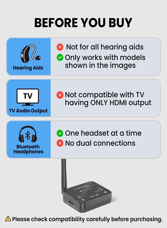أفانتري جهاز إرسال تلفزيوني Avantree Audikast 4HA - جهاز 2 في 1 مزود بتقنية Auracast و Bluetooth 5.4 لسماعات الرأس وأجهزة الصوت الشخصية، يدعم aptX Adaptive و HD، مخرج بصري و AUX، قابل للتحديث - Image 4