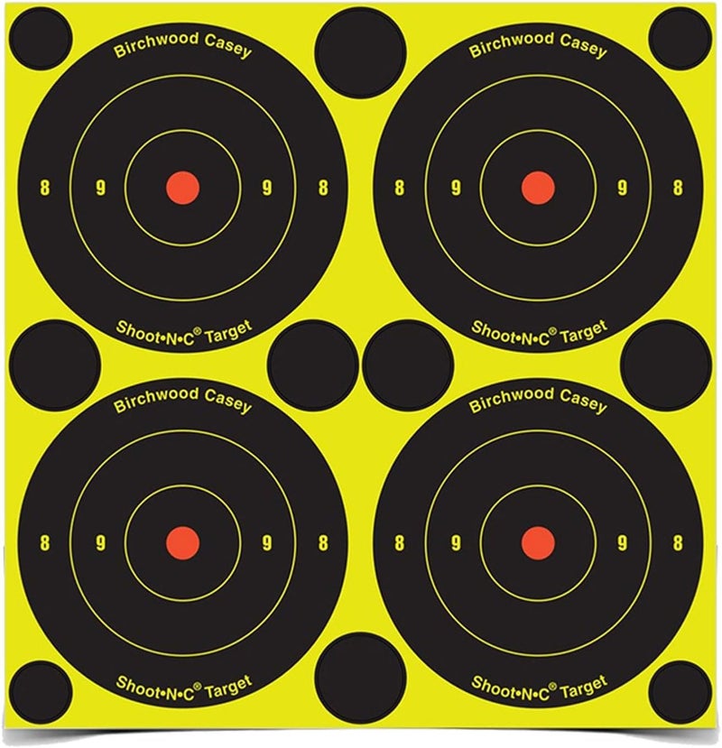 BIRCHWOOD CASEY 12" Eze-Scorer Bull's-Eye Practice Shoot-Up Brilliant White Paper Targets for Indoor and Outdoor Use, 13 Targets - Image 3