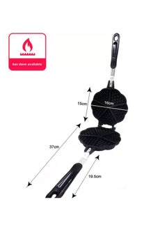 Commercial Household 12-hole 16-hole Cake Mold Non-stick Double-sided Frying Pan Baking Tool Egg Baking Tray Wholesale-Specifications:Five Heart-shaped Waffle Baking Pan-Size:Black
