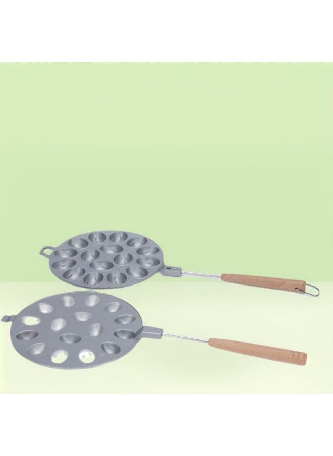 Generic - Commercial Household 12-hole 16-hole Cake Mold Non-stick Double-sided Frying Pan Baking Tool Egg Baking Tray Wholesale-Specifications:Five Heart-shaped Waffle Baking Pan-Size:Black - Image 1