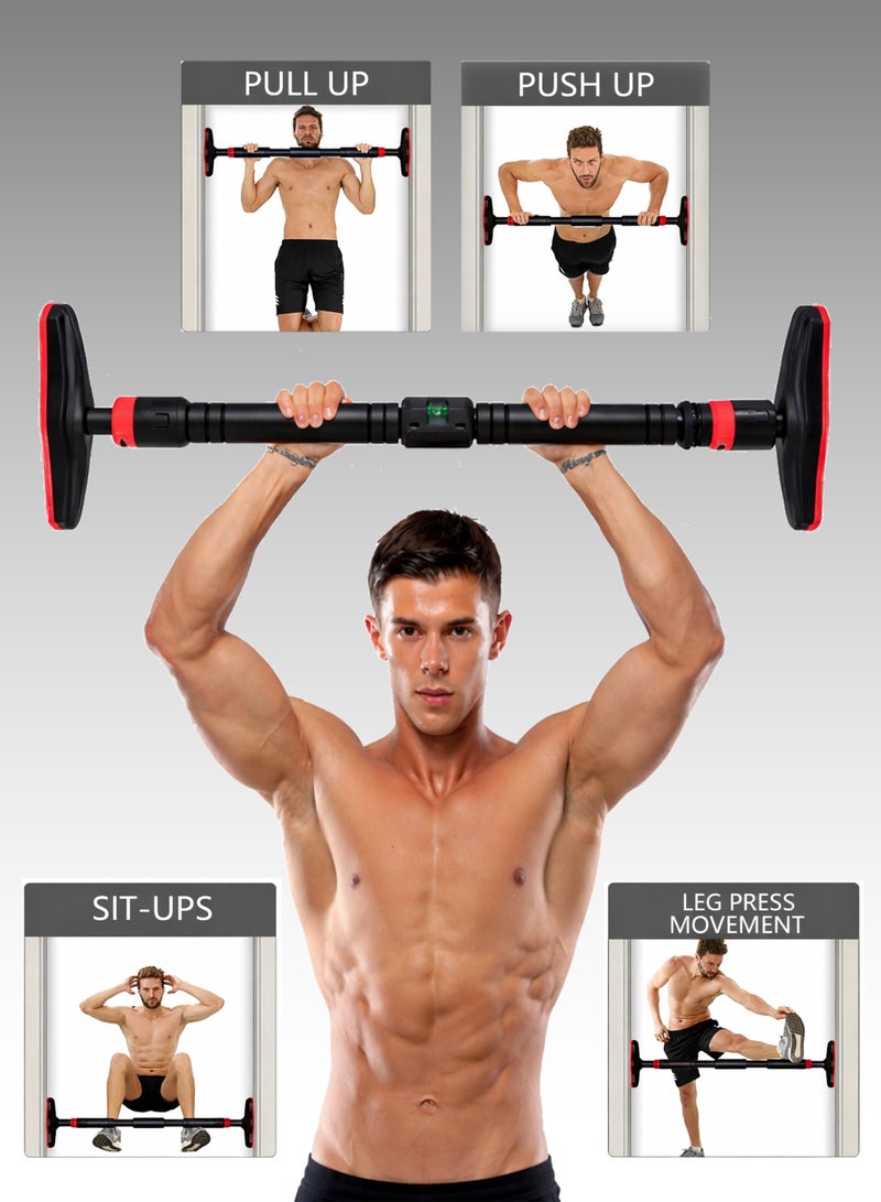 Toshionics Adjustable Doorway Pull-Up Bar for Home Strength Training, Heavy-Duty Steel, No-Drill Installation - Image 1