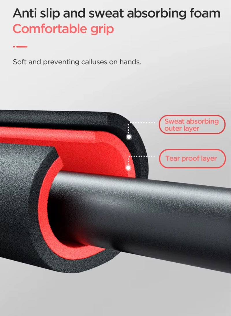 Toshionics Adjustable Doorway Pull-Up Bar for Home Strength Training, Heavy-Duty Steel, No-Drill Installation - Image 5