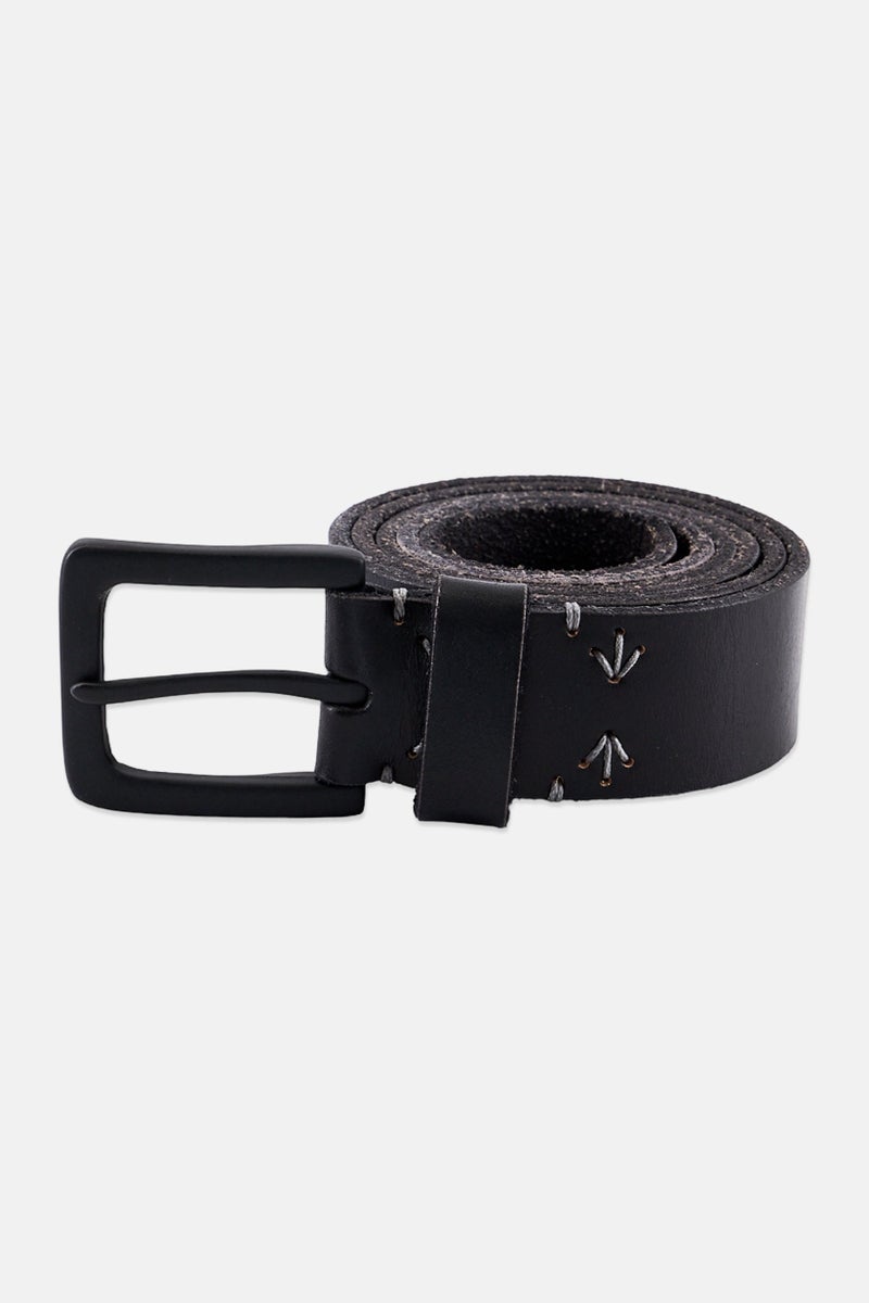 Jack Jones Men C Duke Leather Belt, Black  - Image 1