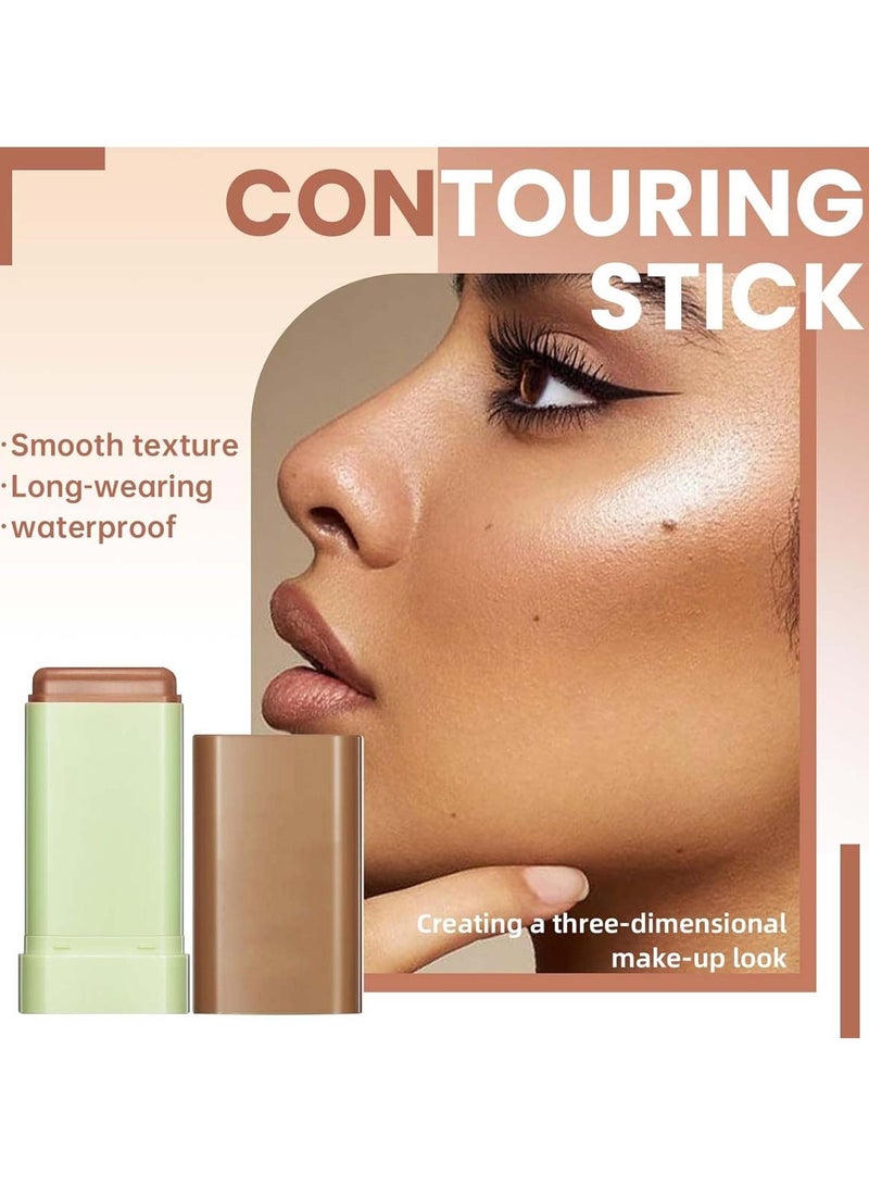 Huitich Moisturizing Brown Blush Stick Natural Creamy Cheek Tint  - Image 5
