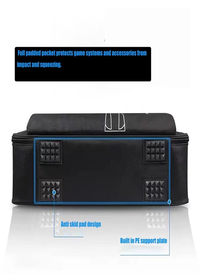 Lelukee Carrying Case Compatible with PlayStation5 Console Travel Bag for PlayStation5, Shockproof Game System Protective Travel Case for PS5 Console and Accessories - Image 4