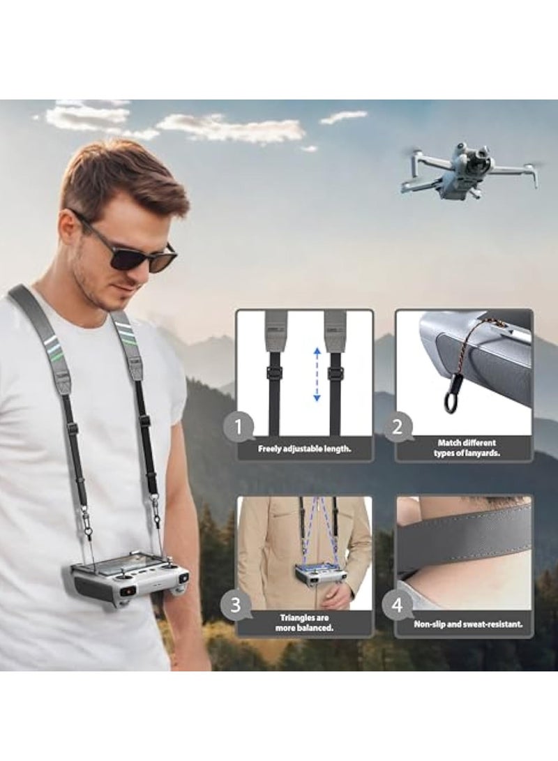 KASTWAVE Balance Lanyard, for DJI RC 2 / RC/RC Pro, Neck Strap for DJI Mini 4K/Mini 4 Pro/Mini 3 Pro/Mavic 3 / Mini 3 /Air 3, Drone Remote Lanyard Accessories, Portable Lanyard Remote Control Neck Strap - Image 3