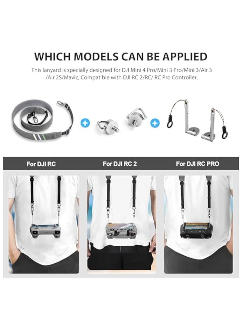 KASTWAVE Balance Lanyard, for DJI RC 2 / RC/RC Pro, Neck Strap for DJI Mini 4K/Mini 4 Pro/Mini 3 Pro/Mavic 3 / Mini 3 /Air 3, Drone Remote Lanyard Accessories, Portable Lanyard Remote Control Neck Strap - Image 4