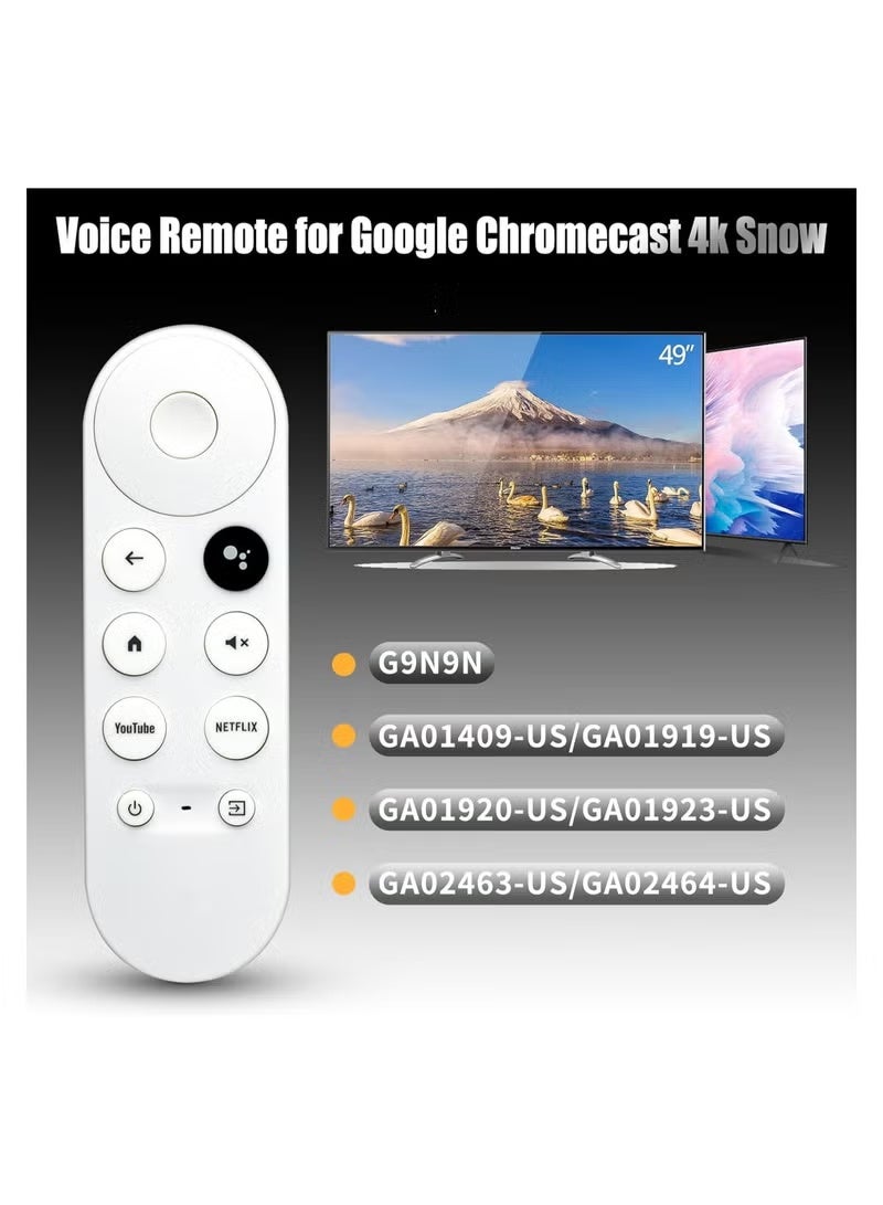 TV Replacement Voice Remote Control for Google Chromecast 4k Snow Streaming Media Player - Image 2