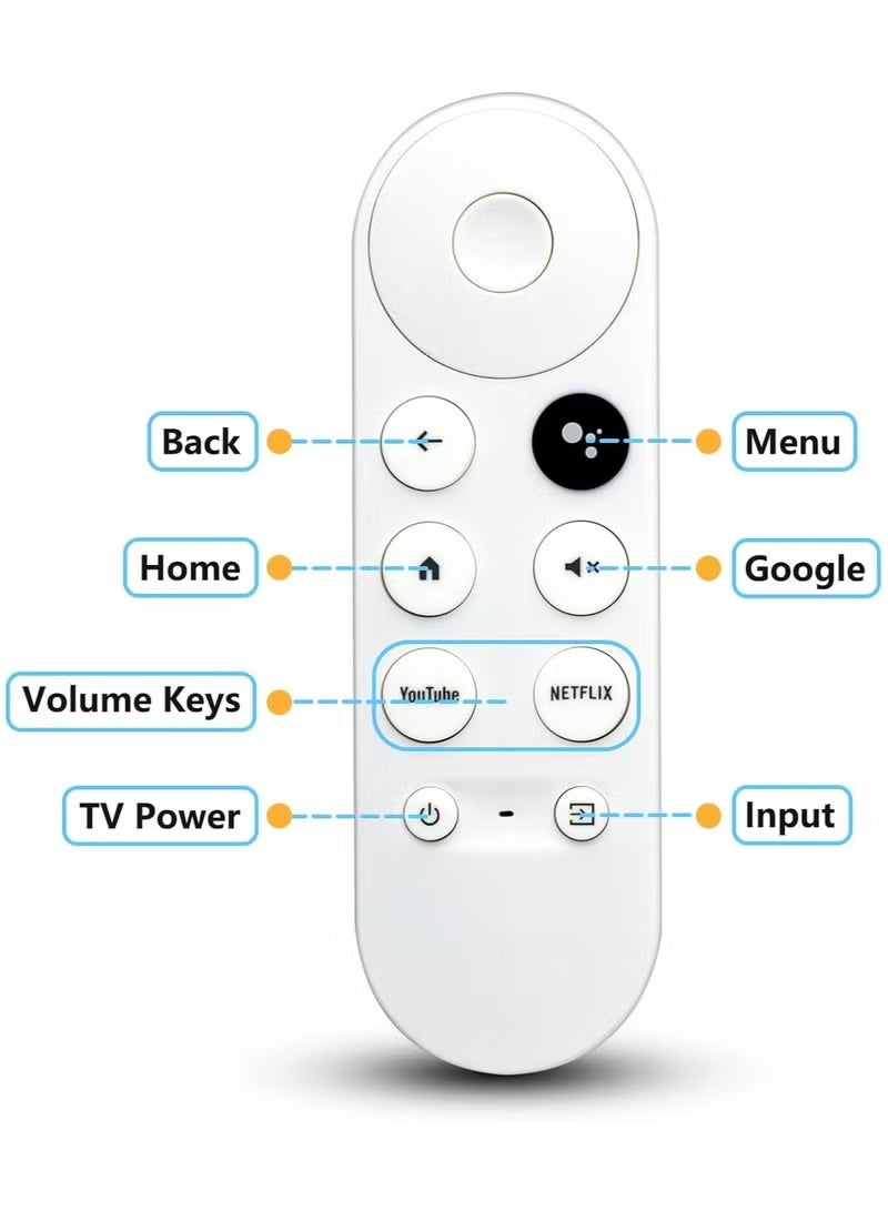 TV Replacement Voice Remote Control for Google Chromecast 4k Snow Streaming Media Player - Image 5