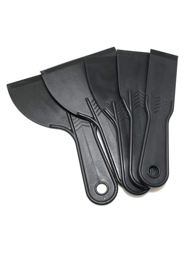 PROMASS Putty Knife 6 Pcs Multipurpose Plastic putty scraper tool Flexible Scraper Tool and Detail Scraper Tool Spatula Paint Scrapers for Spackling, Patching, Decals, Wallpaper, Remover Sticker - Image 3