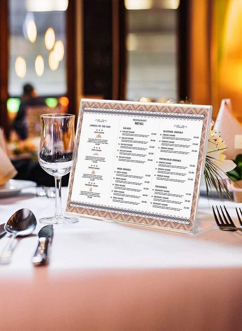 TPGP حامل لافتات - أفقي A4 - حامل أكريليك شفاف 11" × 8 1/2" × 1 قطعة معبأة في صندوق - Image 4