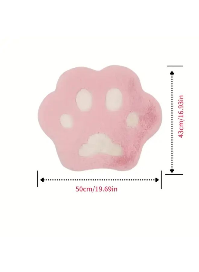 Paw Print Plush Black Car Cushions Stylish Vehicle Interior Decoration - Image 2