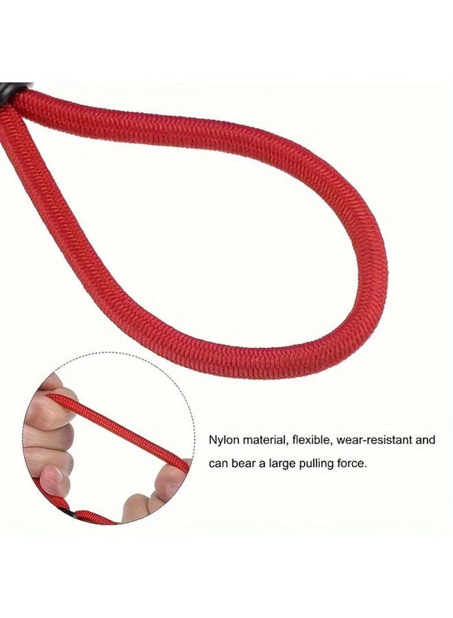 6pcs Black Heavy Duty Bungee Cords with Iron Hooks 300lb Capacity for RV Camping Tents - Image 5