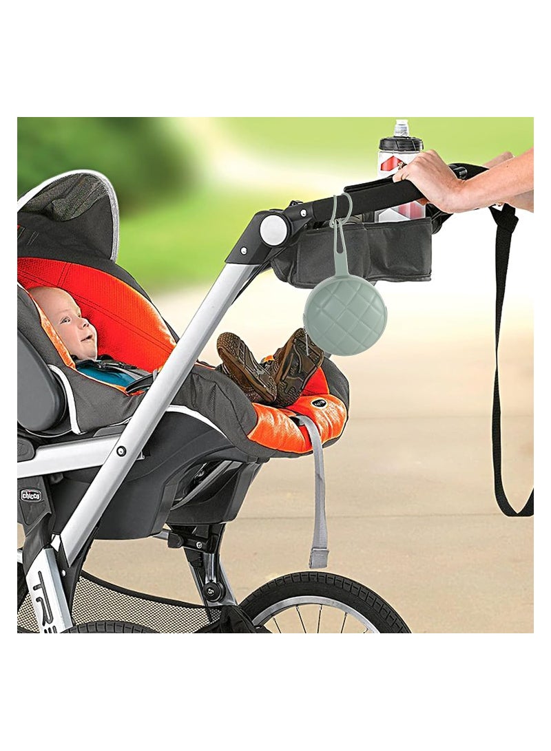 SYOSI 2Pcs Pacifier Holder Case Set Newborn Baby Pacifiers Silicone Pouch Soft Silicone Portable Pacifier Clip and Accessory Pouch for Newborn Baby BPA Free - Image 4