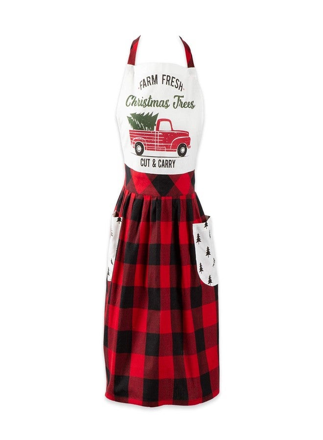 DII Women's Christmas Kitchen Apron Adult Size, Cooking, Baking or Crafting, Adjustable with Large Pockets, One Size, Christmas Truck - Image 1