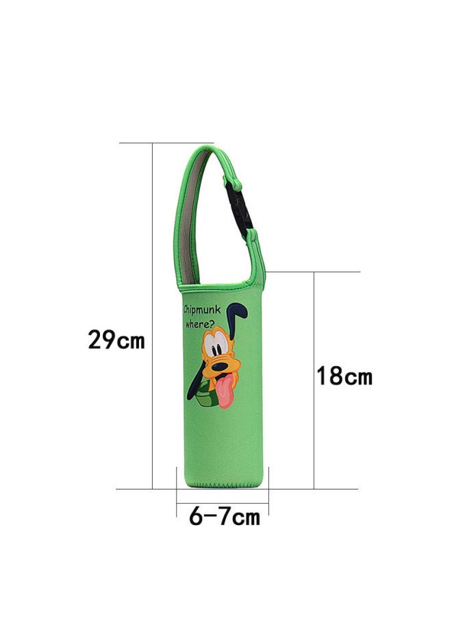 Thermos Cup Cover Elastic Protective Cover Thickened Cartoon Water Cup Cover Diving Cloth Simple Cup Cover Printing Set-Color:Pluto-Capacity:300-600ml - Image 1