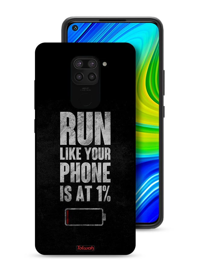 Tolwak Xiaomi Redmi Note 9 Protective Case Cover Run Like Your Phone Is At 1 Percent - Image 1