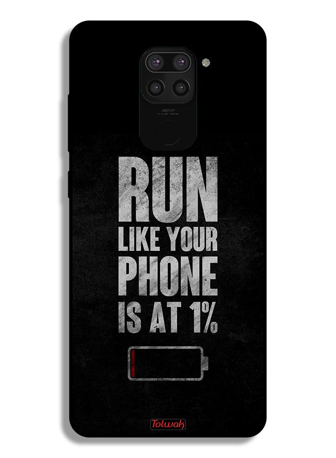 Tolwak Xiaomi Redmi Note 9 Protective Case Cover Run Like Your Phone Is At 1 Percent - Image 2