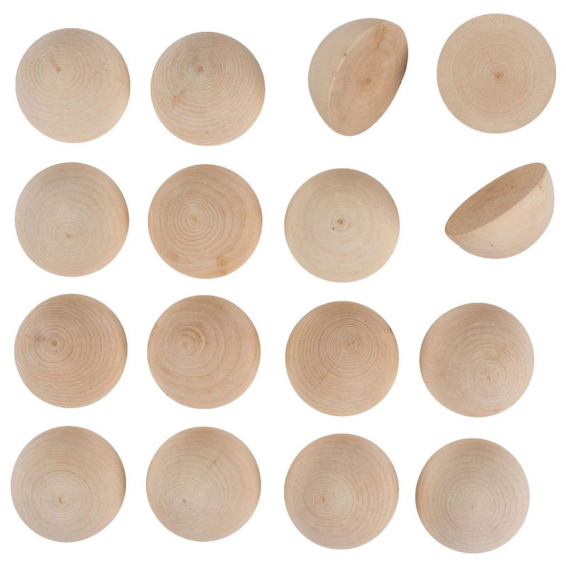 Juvale Juvale Unfinished Split Wooden Balls Half Cut Wood for Crafts Kids DIY Projects 2 in 16 Pack  Unfinished Wood 