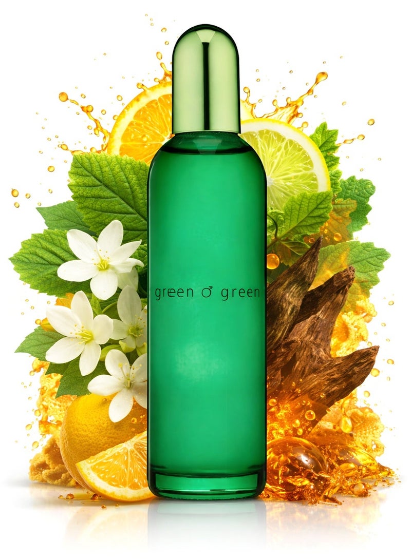 كولور مي عطر رجالي أنيق يدوم طويلاً كولور مي جرين 100 مل | ماء عطر فاخر برائحة خشبية زهرية عنبرية مع نفحات الفانيليا | أفضل عطر رجالي - Image 1